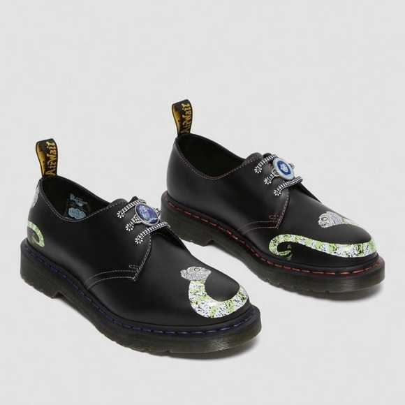 DR MARTENS 1461 WB BEETLEJUICE SMOOTH LEATHER OXFORD SHOES - Picture 5 of 16